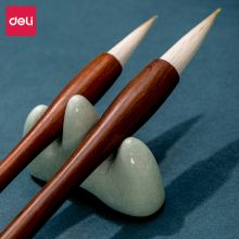 得力（deli）颐和园精品文房四宝 毛笔纯手工制作 高档书法套装 75508