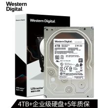 西部数据（Western Digital）4TB HC310 (企业数据存储｜550TB负载/年｜200万小时/MTBF)