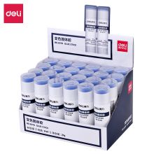 得力(deli)21g变色PVP固体胶棒胶水 24支 蓝色 6378