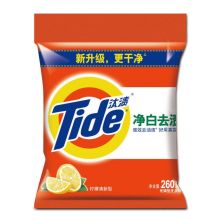 汰渍 净白去渍洗衣粉袋装柠檬清新自然清香 260g*20袋（1箱） 柠檬清新