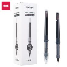 得力(deli)诺上全针管直液式走珠笔替芯 0.5mm10支/盒DL-S659黑