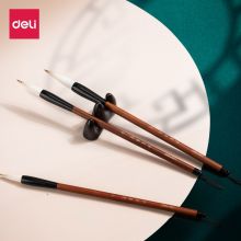 得力(deli)兼毫毛笔套装 文房四宝练字笔墨纸砚大中小楷书（40mm、35mm、30mm笔锋毛笔）36006
