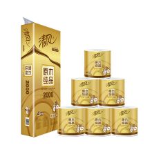 清风（APP）卷纸 原木纯品金装系列 卫生纸4层加厚200克*10卷 B20AGJM
