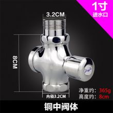 迪尔 自闭手按式铜体冲水阀 1寸铜体中体