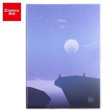 齐心(Comix)4本32K80张胶套本套装软抄本笔记本记事本 CT3280-1 Starry Sky系列