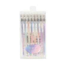 晨光(M&G)文具0.5mm彩色中性笔 子弹头插拔彩色签字笔  璀璨星辰系列闪光水笔 8支/盒AGP67128