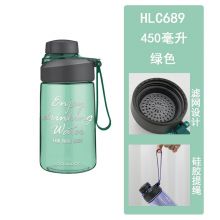 乐扣乐扣 塑料户外大容量带茶隔运动水杯 HLC689(450毫升)