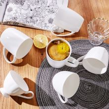 红牡丹 纯白陶瓷杯