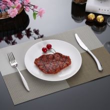 纯白色餐具陶瓷骨碟西餐牛排盘浅盘圆盘菜盘子 8英寸平盘 （定制LOGO)