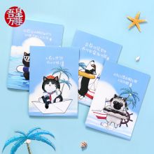 齐心（Comix)吾皇万睡文具笔记本子/软抄本/记事本/日记本/缝线本 A5/30张 4本装 WHCF5302