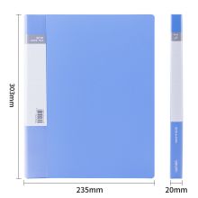 得力(deli)5只A4金属单强力夹+插页袋硬文件夹 33295蓝色