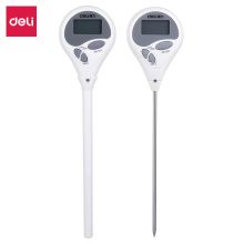 得力(deli)探针式厨房食品温度计油温计婴儿奶温计水温计 白色8807