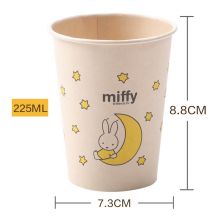 茶花 一次性纸杯子大号原浆本色无蜡淋膜225ml 四十支装 307002