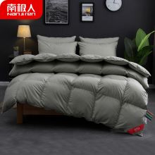 南极人 被芯家纺 羽绒鹅毛羽毛秋冬被子羽绒被  灰色 150*200cm 4.5斤