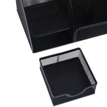 晨光(M&G)文具黑色金属网状七格笔筒 多功能桌面办公收纳盒 ABT98449