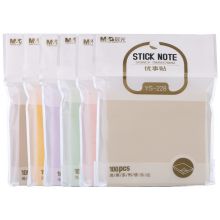 晨光(M&G)文具100页浅素便利贴 76*76mm记事贴优事贴 单本装颜色随机YS-228