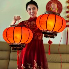新新精艺 婚房布置结婚喜庆装饰用品 高档中国风宫灯40#仿羊皮灯笼1个 万福款
