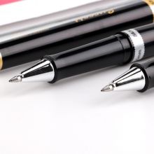 宝克(BAOKE)大容量中性笔 文具 0.5mm 黑色 PC2998 12支笔杆颜色随机