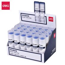 得力(deli)15g变色PVP固体胶棒胶水 24支 蓝色 6377