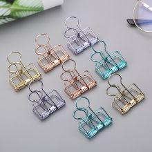 晨光(M&G)文具32mm四色混装线性长尾夹 金属票据夹 燕尾夹 8个/包ABSN2636