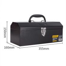 得力(deli) DL6161 加厚型金属工具箱 手提式家用多功能五金工具收纳盒车载维修工具盒15英寸