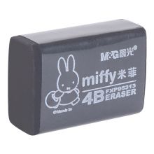晨光(M&G)文具4B黑色橡皮  米菲系列办公学习通用橡皮 12块/盒FXP963L8
