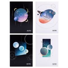 得力(deli)4本B5/40张觅光行系列学生缝线软抄本 记事本日记本笔记本 QFB540-4