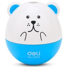 得力(deli)学生卡通不倒翁卷笔刀 铅笔削笔器/转笔刀 粉色0522