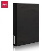 得力(deli)300袋(600枚)大容量活页名片册 皮面办公名片夹 5798