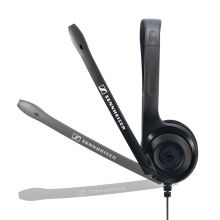 森海塞尔（Sennheiser）轻便舒适通话头戴式麦克风降电脑耳麦 PC8 USB接口