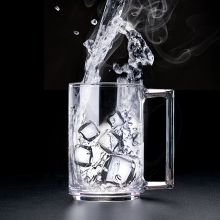 带把透明钢化玻璃茶杯 带盖能量款450ml