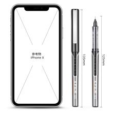 得力(deli)0.5mm直液全针管中性笔 黑 33966 30支装