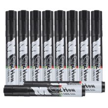 晨光(M&G)文具黑色办公白板笔  S06易擦记号笔套装 10支/盒AWMY6302