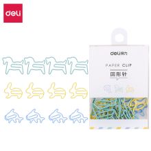 得力(deli)12枚装动物造型电镀回形针 0056