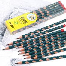 宝克(BAOKE) 原木铅笔洞洞笔 三角2B（10支/盒）PL-1702