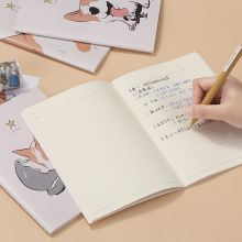 齐心(Comix)文具笔记本子/软抄本/记事本/日记本 4本装 B5/40张 米团儿联名系列 C4927