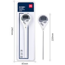 得力(deli)探针式厨房食品温度计油温计婴儿奶温计水温计 白色8807