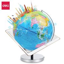 得力(deli)USB接口AR地球仪 智能语音LED灯光显示 直径30cm  18133