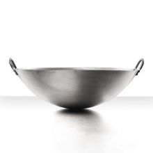 巨博(JOBO) 炒锅双耳熟铁锅 食堂双耳炒菜锅 口径约49cm