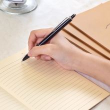 齐心（Comix）牛皮纸软抄本文具笔记本子记事本日记本作业本 A5/60张/12本装 CJA560-5