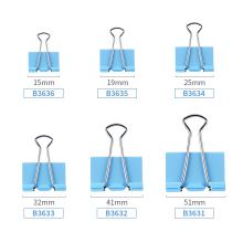 齐心(Comix)长尾夹/燕尾夹/票夹 彩色金属 4#25mm 48只/筒 EB3614