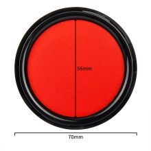 得力(deli)φ70mm圆形塑壳财务会计专用秒干印台印泥 红色 9868