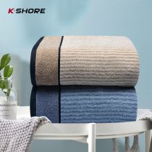 金号（KING SHORE）A类纯棉方巾加厚两条装 灰色+棕色 35*35 48g