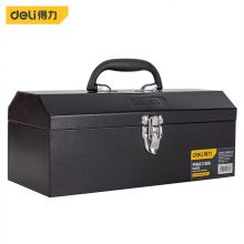 得力(deli) DL6161 加厚型金属工具箱 手提式家用多功能五金工具收纳盒车载维修工具盒15英寸