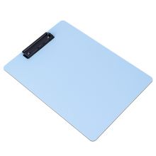 得力(deli)A4书写板夹 金属强力夹塑料文件夹 64502浅蓝色