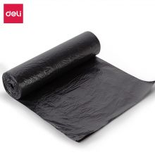 得力(deli)单卷(10只)加厚八角点断式办公生活大容量垃圾袋100*120cm 黑色18744