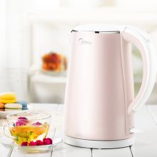 美的（Midea）电热水壶 304不锈钢 1.7L容量 双层防烫烧水壶MK-HJ1705(WHJ1705b)