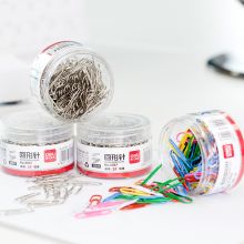 得力(deli)镀镍回形针套装 银色29mm回形针600枚+彩色29mm回形针160枚 33392