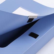 齐心(Comix) 10个装 75mm牢固耐用粘扣档案盒/A4文件盒/资料盒EA1009-10 蓝色