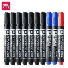 得力(deli)快干油性记号笔 物流用大头笔 10支/盒(7黑2蓝1红)33187